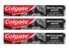 3 PACK Colgate Activated Charcoal Revitalizing White Whitening Toothpaste BB5/25