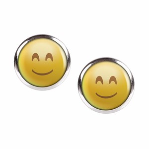 Mylery Goujon Paire Avec Motif Emoji Smiley Smileys Visage No 4 Argent Versc Ebay