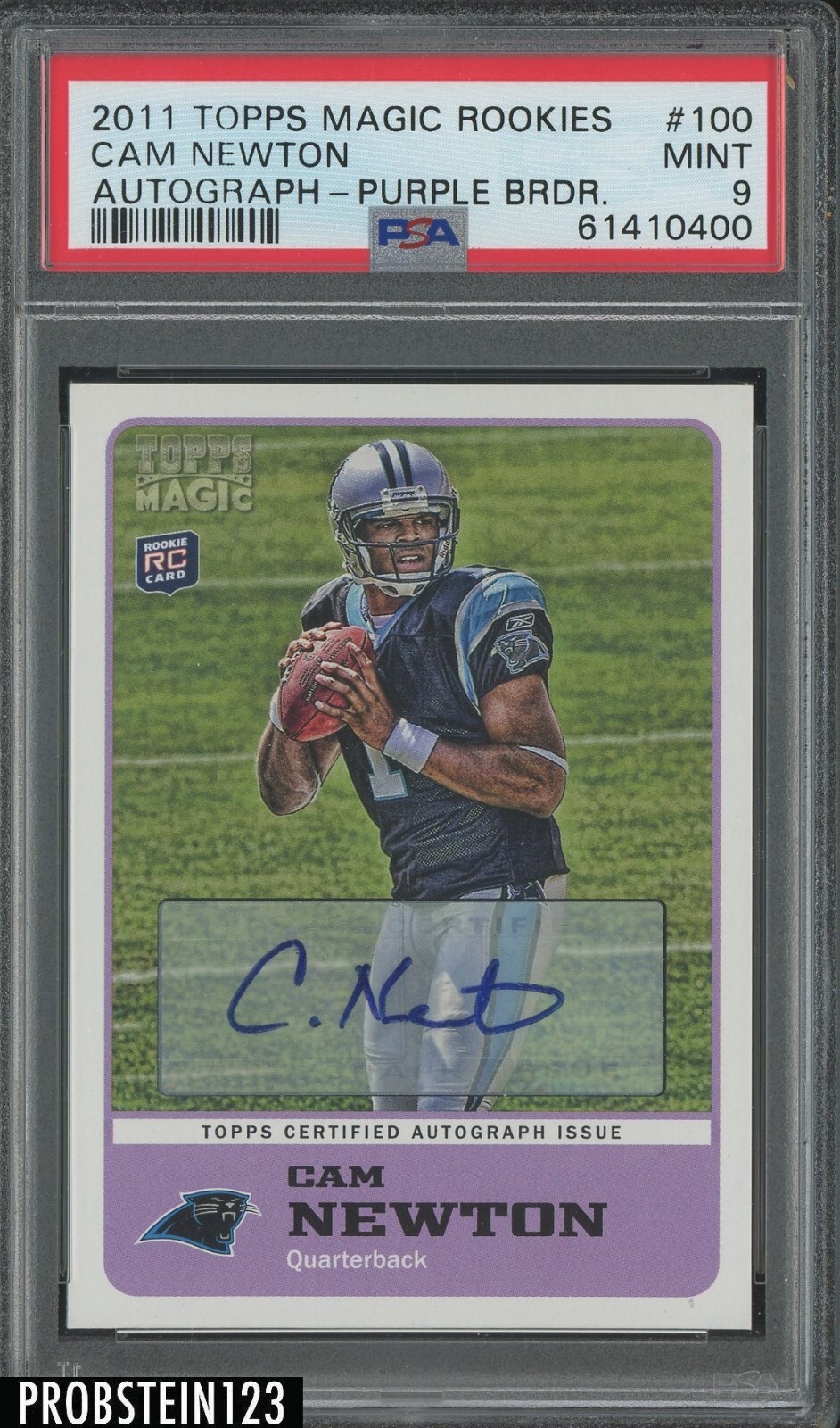 Cam Newton Topps Magic Rookies #100 Purple Border