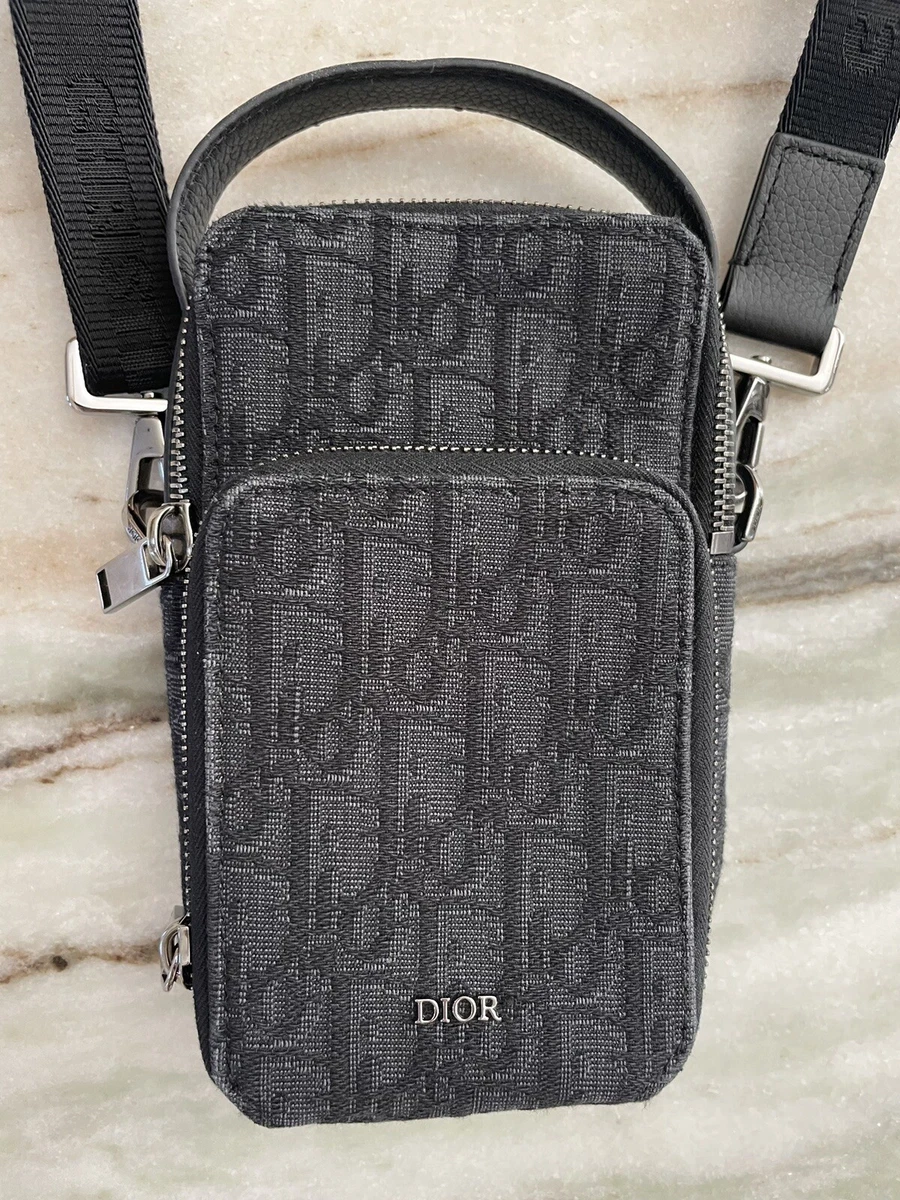 Christian Dior Rider Pouch Oblique Canvas Micro Black