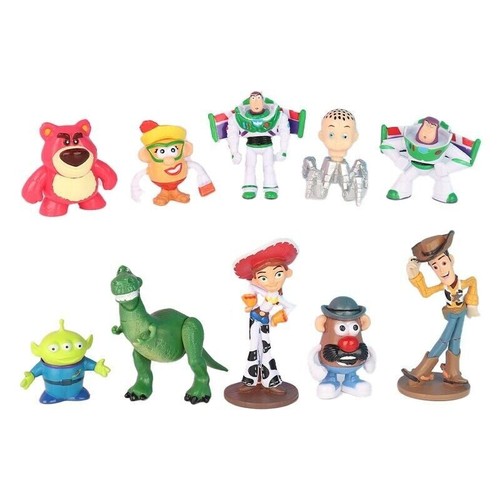 10 New Toy Story 4 Woody Buzz Alien Rex Action Figures Kid Toy Cake Topper Decor - Picture 3 of 10
