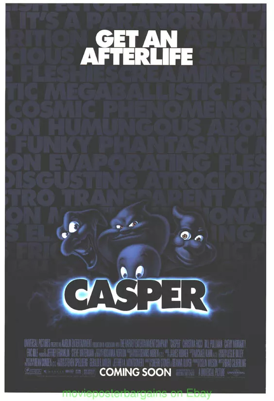CASPER MOVIE POSTER Original SS 27x40 + SCOOBY DOO Original 13x20 ANIMATION  | eBay