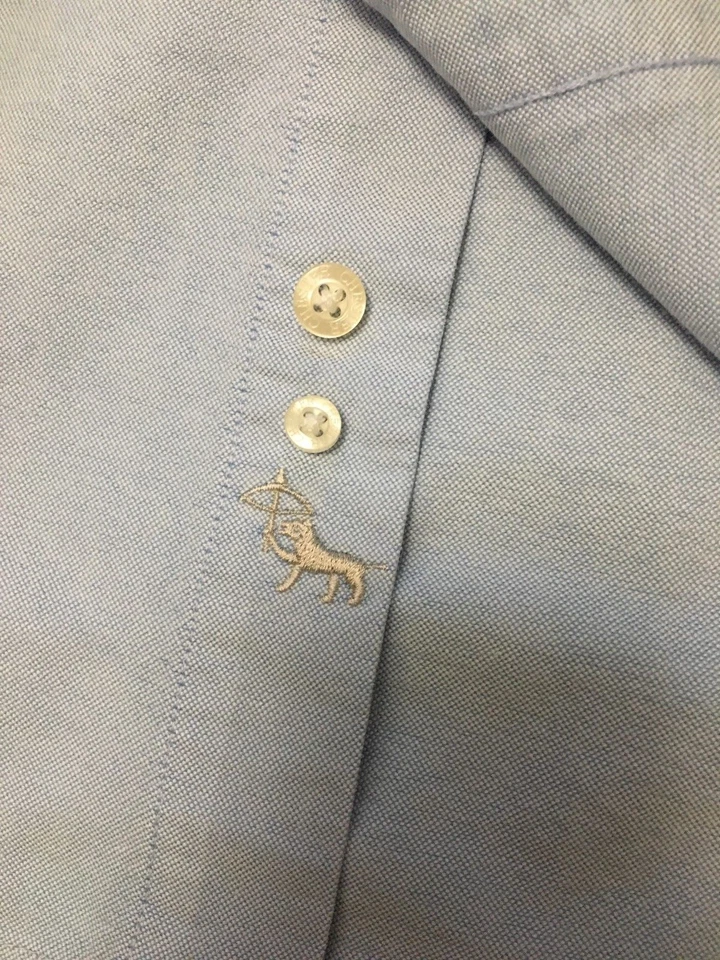 GORGEOUS CHESTER BARRIE BABY BLUE OXFORD FORMAL SHIRT 15 COLLAR COST £80 - Image 4 of 4