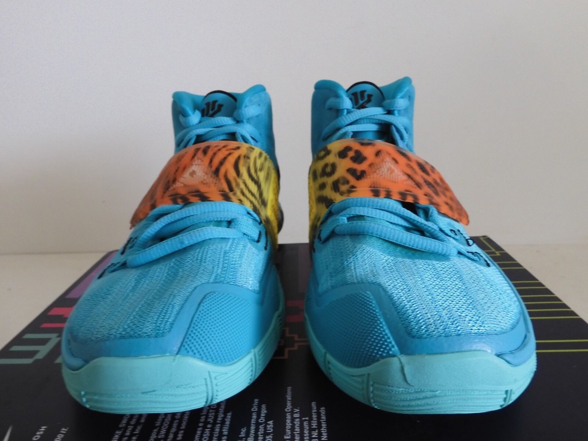 NIKE KYRIE 6 (GS) ORACLE AQUA-BLACK-OPTI YELLOW SZ 5Y-WOMENS