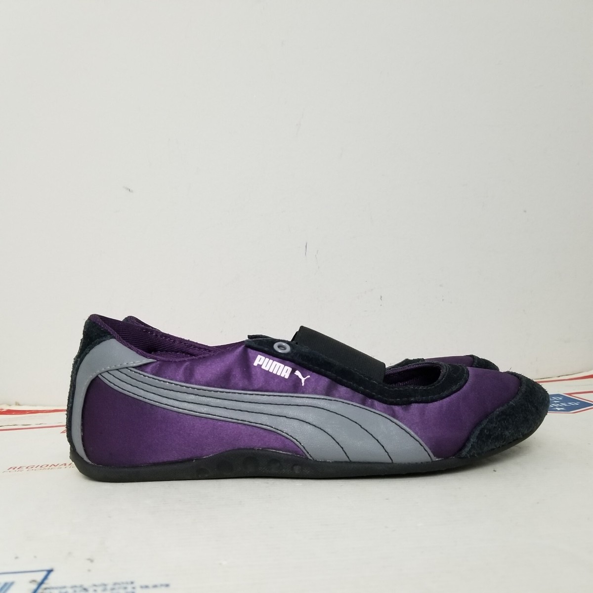 Vintage Puma Ballet Flats Womens Size 7 Purple Black Y2K