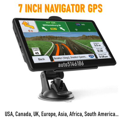 7'' HD Touch Screen Car&Truck GPS Navigation Navigator Map 8GB 128MB USA UK CA EU