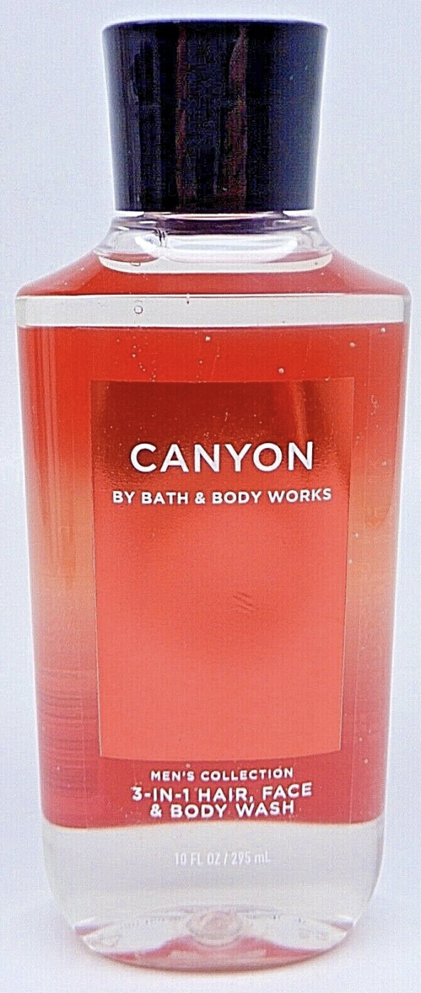 1 BATH & BODY WORKS CANYON MEN'S 3IN1 HAIR FACE BODY WASH SHOWER GEL