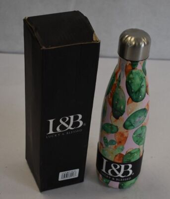 Lucky & Blessed L&B Water Bottle Color Cactus Insulated 10-1/4'' CUP-BOT-PCAC