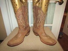 Mexico Brown Leather Square Toe Embroidered Cowgirl Boots Womens 6 Mex 23