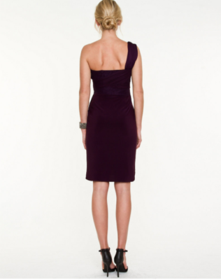 Le Chateau Lace One-Shoulder Dark Purple Dress Size XXL | eBay