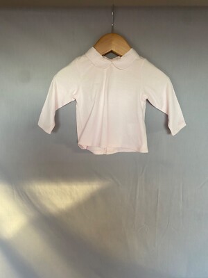 Elle, Baby Mädchen hellrosa Poppa Knopfleiste hinten Top, Größe 6 Monate-brandneu