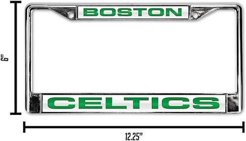 Boston Celtics NBA Chrome Metal Laser Cut License Plate Frame - 第 4/7 張圖片