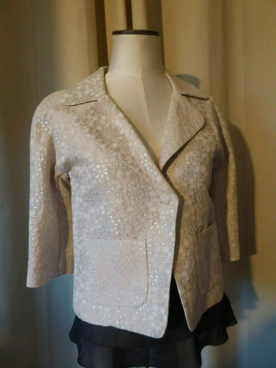 PABLO G rard DAREL petite veste cru style r tro 60 s Lin Coton