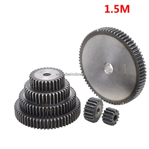 45# Ingranaggio a Spurone Acciaio 1.5M12T-60T Metal Mod 1.5 Pignone Ingranaggio 12-60 Denti Moter Gear - Foto 3 di 61
