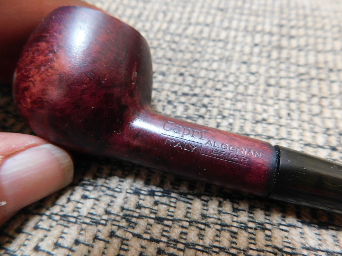 Vintage Capri Italy Algerian Briar Pipe Estate Tobacco Smoking