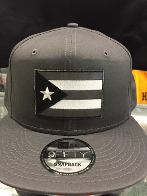 New Era Subdued Puerto Rico Flag NE400 9Fifty Hat/Cap Charcoal Flat Brim 