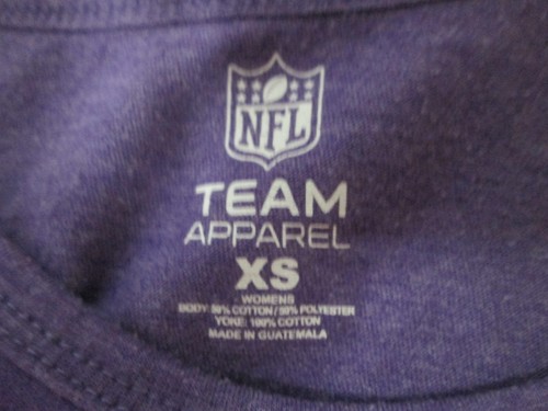 NFL Team Apparel MINNESOTA VIKINGS Women's Size XS Crew Neck T-Shirt - Picture 3 of 6