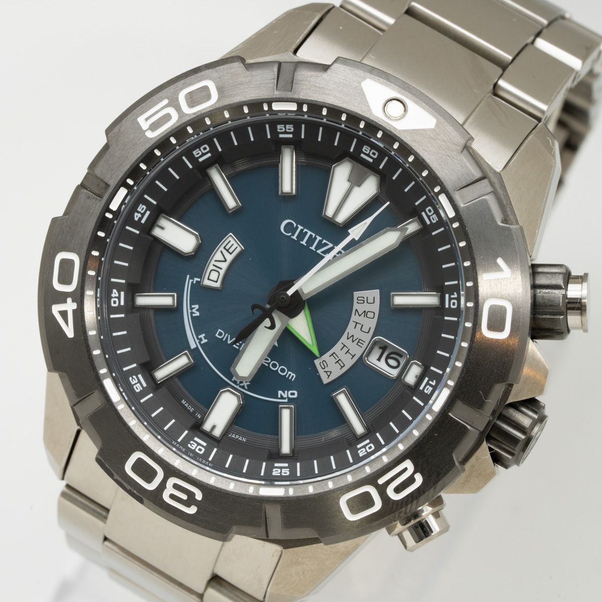 Citizen Promaster AS7145-69L Titanium Box Eco-Drive Solar Mens Watch Auth Works