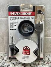 Black Decker Door Lock Installation Kit 79-352 Made in USA NEW SEALED PACK Tools