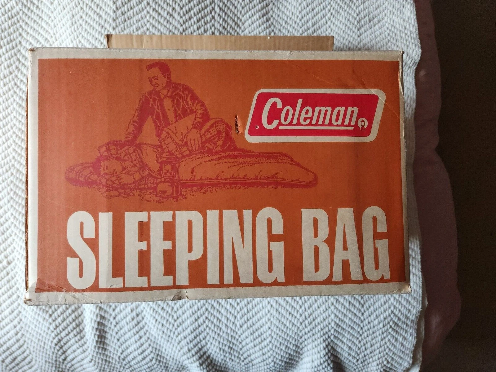 Vtg Coleman Sleeping Bag NOS Never Unrolled New in Original Box USA Camping