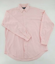 RALPH LAUREN BUTTON DOWN SHIRT SIZE 15.5 34/35 LIGHT PINK LONG SLEEVE MEN'S PREO
