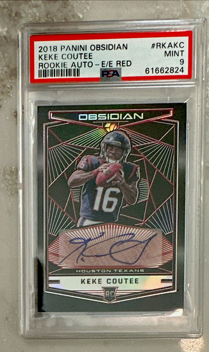 Keke Coutee Panini Obsidian Rookie Autographs #RKAKC Electric Etch Red