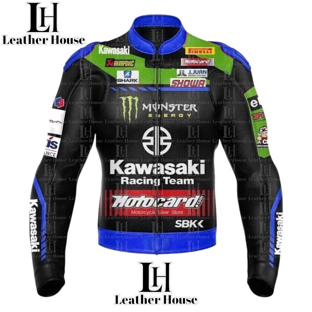 Kawasaki Ninja Leather Jacket Kawasaki Racing Jacket Kawasaki Blue