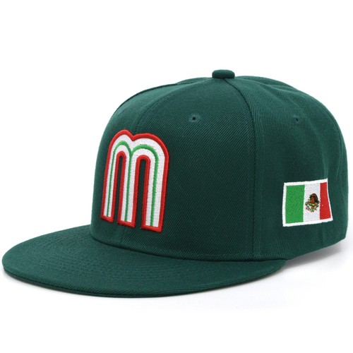 Mexico Snapback Hat Flag 3D M Embroidery Mexico Baseball Acrylic Cap NEW - Picture 62 of 64
