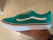 Vans Old Skool Pepper Green True White VN0A5JMI90P  Men's Size 8/ W 9.5