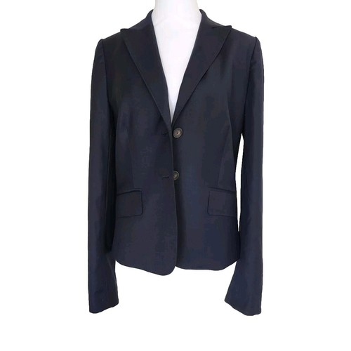 J CREW Women's Blazer Blue Navy Size 8T Two Buttons - Picture 3 of 10
