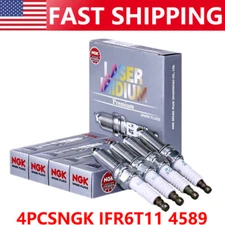 4Pcs Iridium Spark Plugs NGK IFR6T11 4589 For Camry Lexus Corolla RAV4 Tundra