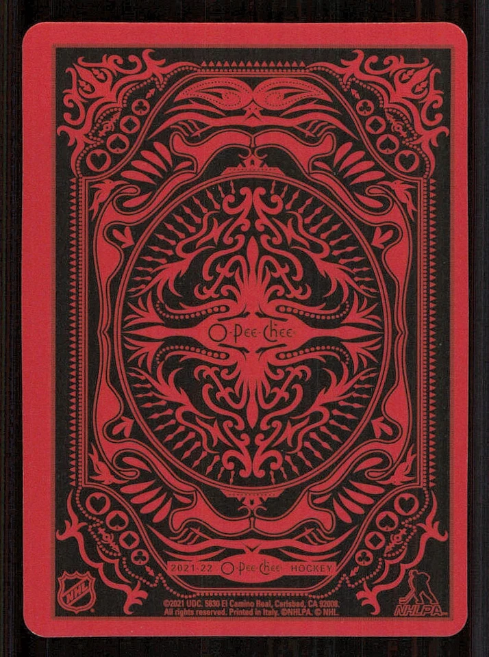 2021-22 O-Pee-Chee Playing Cards #9CLUBS Quinn Hughes - Image 2 of 2