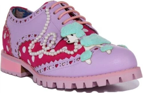 Irregular Choice Sulu - Scarpe Décolleté Donna, Ballerine Con Tacco Glitterato E Fiocco