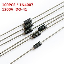 100Pcs/Lot 1N4007 4007 1A 1200V DO-41 Rectifier Diode