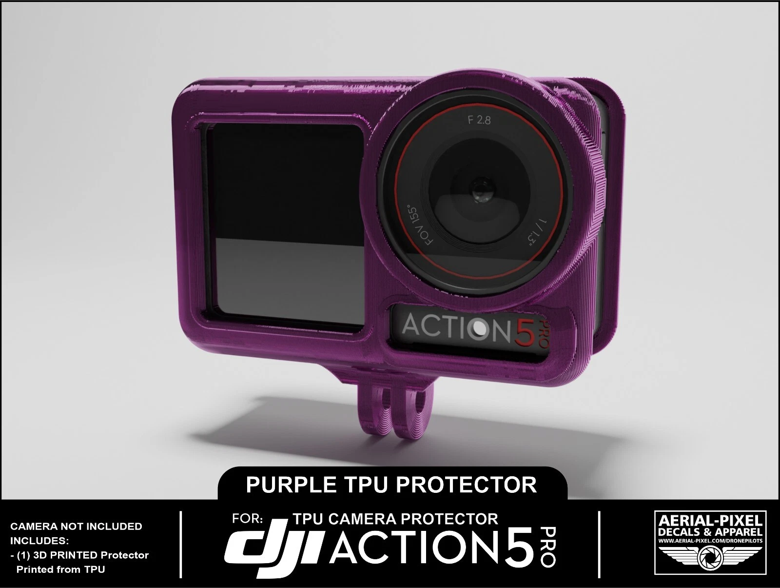 DJI Action 5 Pro Protector and GoPro Mount! Choose from 10