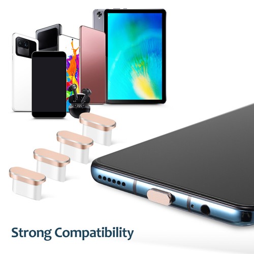 8 Pcs -C Plugs USB Charging Ports Covers Compatible for Most C Phones - 第 6/11 張圖片