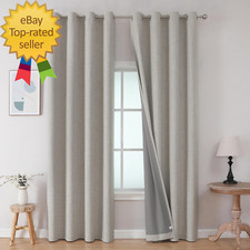 Blackout Curtains 63 Inch Length, Living Room Curtains 2 Panels Set, Room Darken