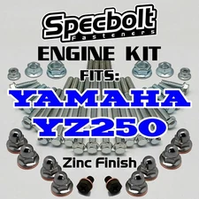 YZ250 Engine Bolt Kit for Rebuild of Yamaha YZ 250 Specbolt OE ZINC Fasteners