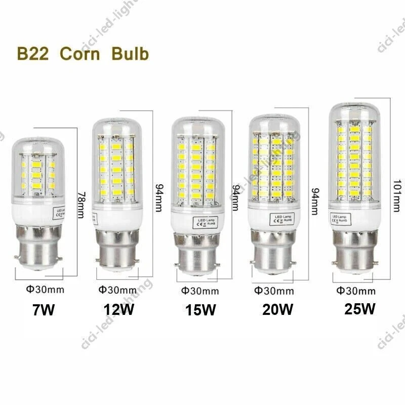 LED Birne GU10 G9 B22 7W 12W 15W 20W 25W Mais Lampe SMD Leuchtmittel Licht - Bild 2 von 4