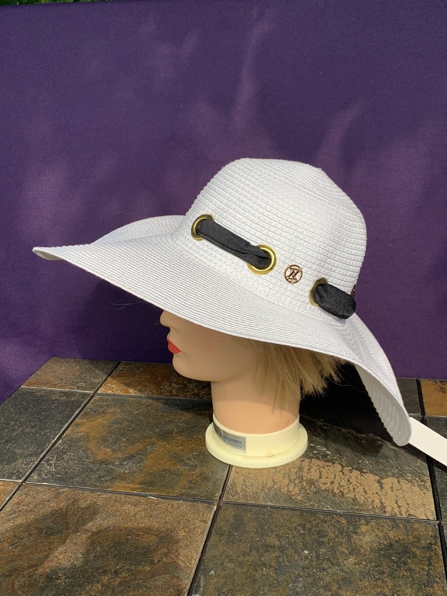 ADRIENNE VITTADINI Wide Brim Floppy Gold Ring Fedora Hat  display picture 2