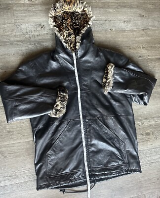 Wilsons Pelle Studio Hooded Jacket Women's S 100% Rabbit Fur