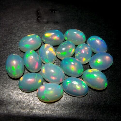 Opale Etiope Blu Nero Naturale Di Prima Qualità, Arcobaleno, Fuoco - Foto 14