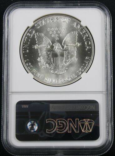 1986 (S) AMERICAN SILVER EAGLE STRUCK AT SAN FRANCISCO NGC MS 69 - Picture 2 of 2