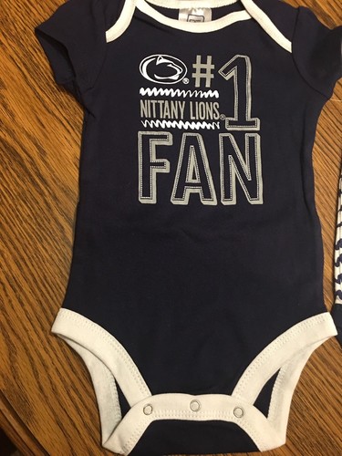 Penn State Nittany Lions NCAA Infant Girls’ 3-Pack SS Bodysuits, 6-9 Months, NWT - 第 4/8 張圖片