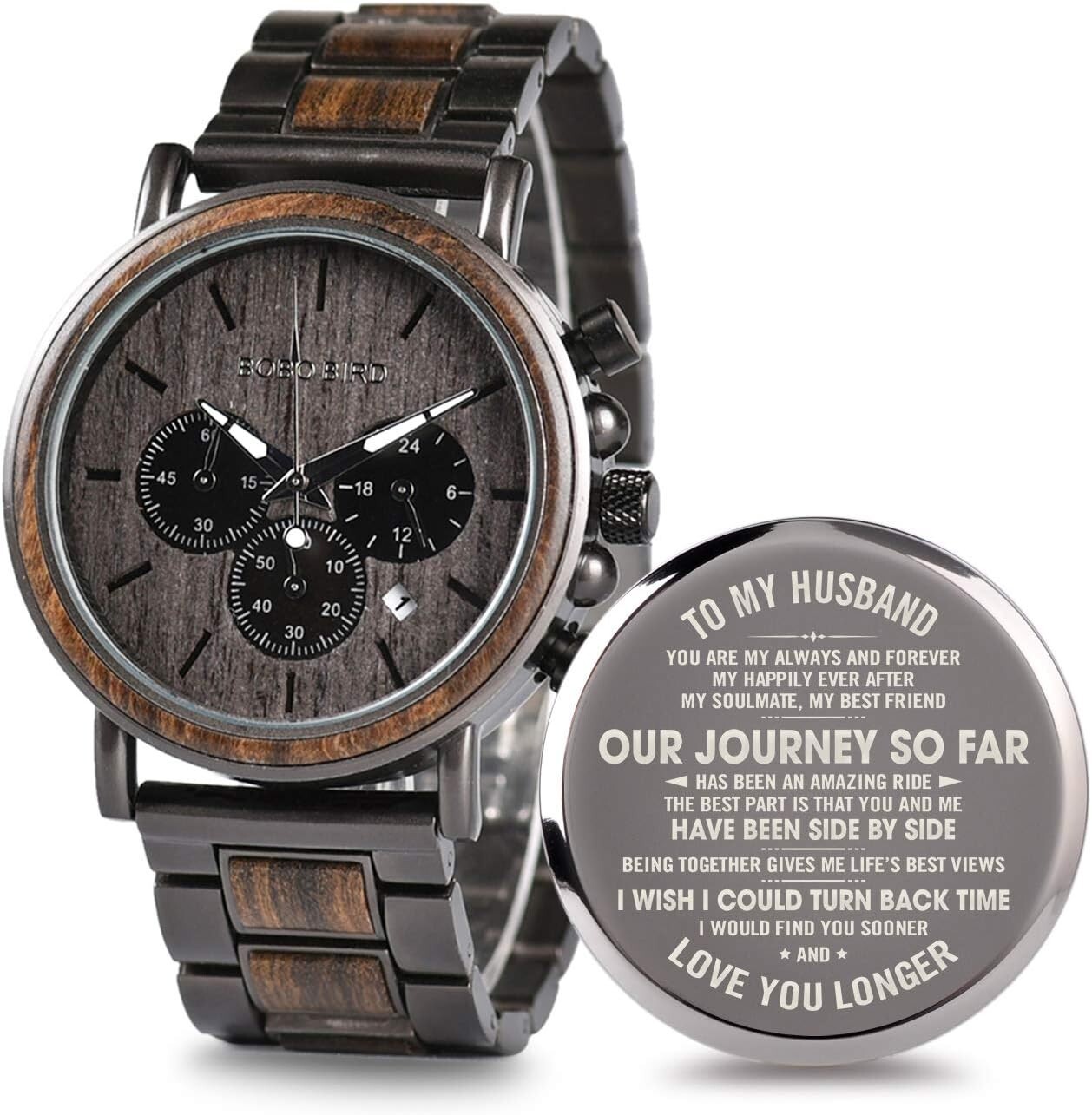 Eco-Friendly Engraved Wood Watch for Him – Custom Gift for Every Occasion