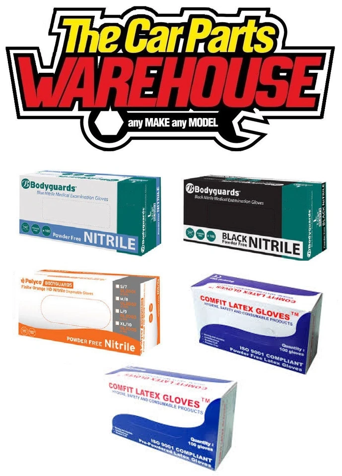 BODYGUARD DISPOSABLE GLOVES LATEX NITRILE VINYL POWDERED OR POWDER FREE