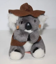 Corroboree Koala Bear 7" Australia Soft Toy Cork Hat Plush Stuffed Animal Small