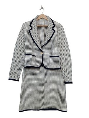 WEEKEND MAX MARA Kostüm Damen Anzug Gr. DE 42 blau-weiß Elegant