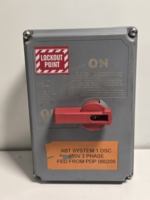 Hubbell HBLDS6 Circuit-Lock Disconnect Switch 60A 600Vac AC Industrial Gray