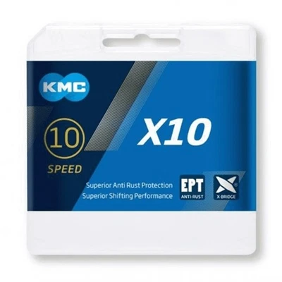 KMC X10 EPT Chain Grey 114 Links - Imagen 1 de 2